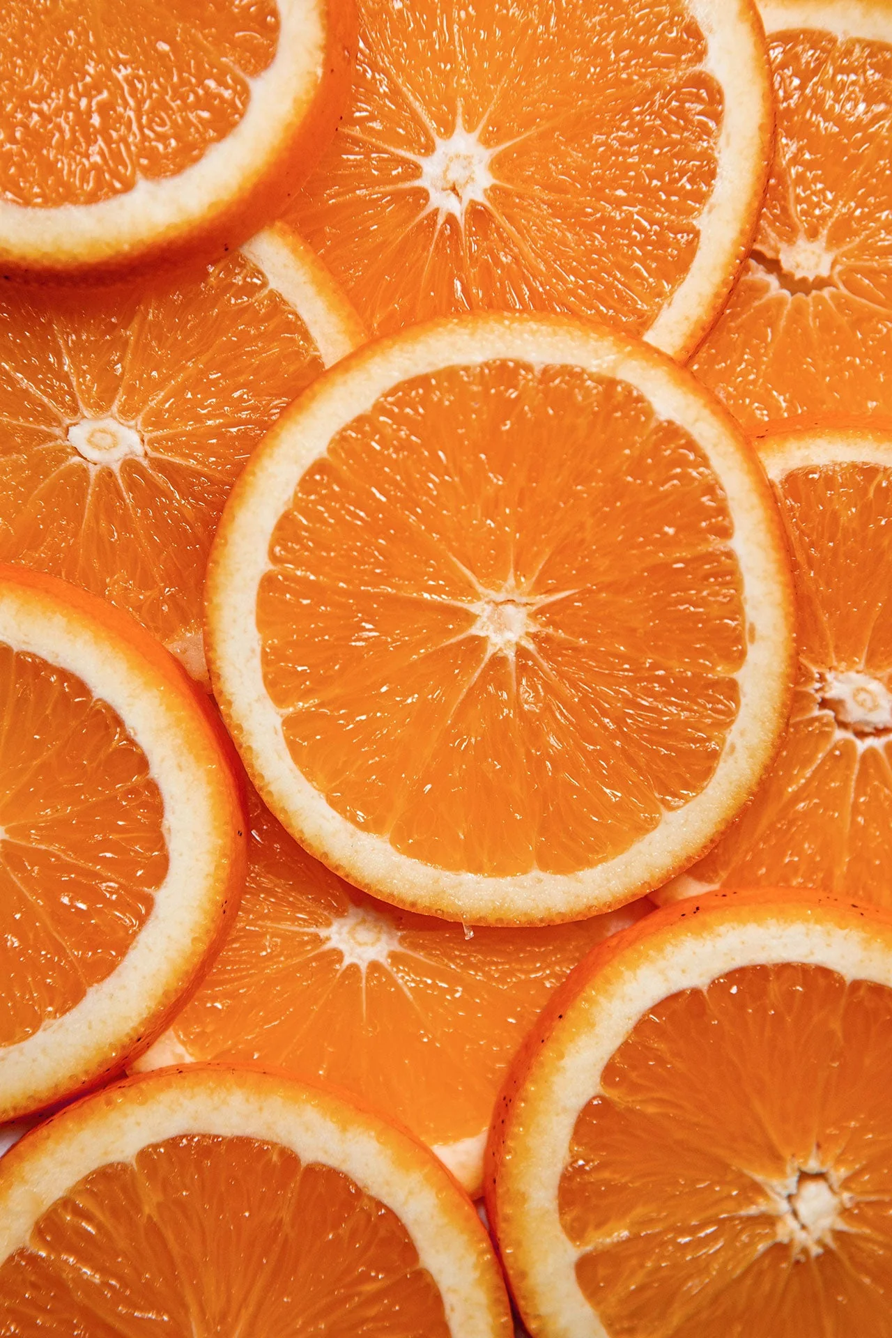 Fresh orange slices